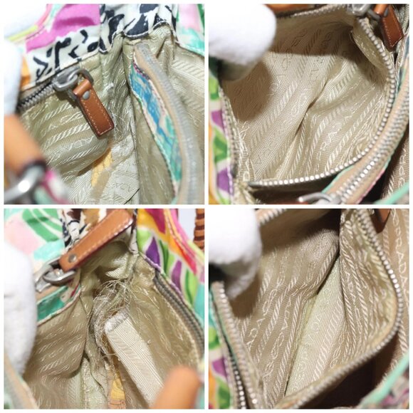 PRADA Hand Bag Nylon Blue Silver Auth 130935 - Picture 16 of 16